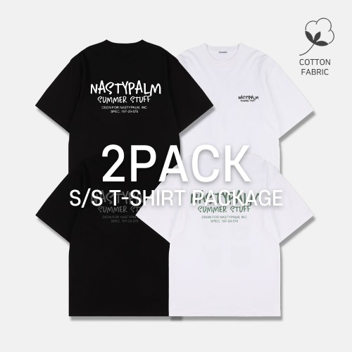 [2PACK] 스터프 로고 티셔츠 4COLOR